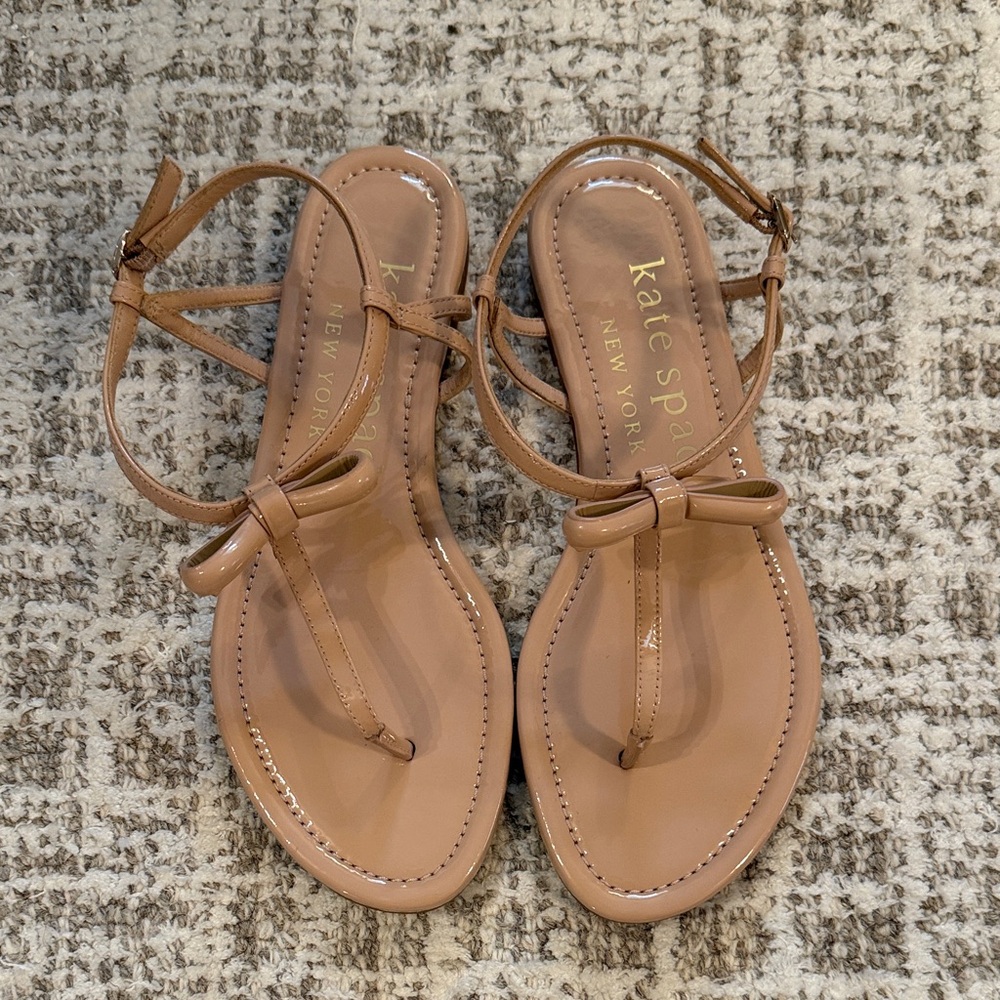 Kate Spade pale pink patent leather sandal